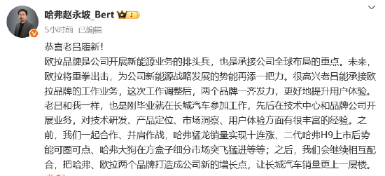 體育投注：长城欧拉总经理换帅 吕文斌接棒能否解开月销连降困局？